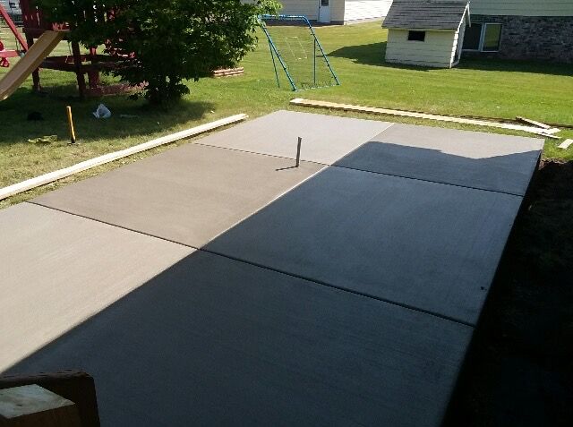 Backyard concrete pad