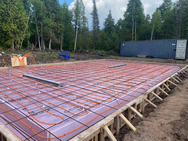 In-floor radiant heat tubing prep